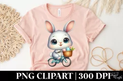 Easter Bunny Egg Flower, Clipart |T-shirt, Mug PNG Product Image 4
