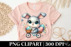 Easter Bunny Egg Flower, Clipart |T-shirt, Mug PNG Product Image 4