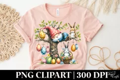Easter Gnome Sleeping On a Tree Clipart |T-shirt, Mug PNG Product Image 5