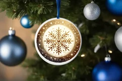 Round Christmas Ornament Sublimation|Clipart Product Image 1