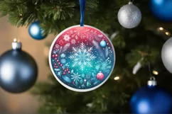 Round Christmas Ornament Sublimation|Clipart Product Image 3
