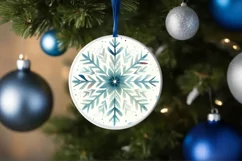 Round Christmas Ornament Sublimation|Clipart Product Image 3