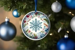 Round Christmas Ornament Sublimation|Clipart Product Image 3