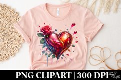 Broken Cold Heart Love Clipart |T-shirt, Mug, Tumbler Product Image 5