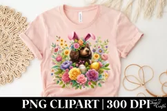 Watercolor Colorful Easter Dog Floral |T-shirt, Mug, Tumbler Product Image 5