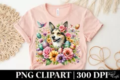 Watercolor Colorful Easter Dog |T-shirt, Mug, Tumbler Product Image 4