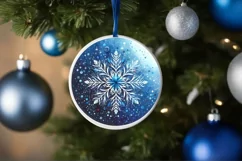 Round Christmas Ornament Sublimation|Clipart Product Image 3