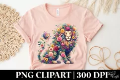 Watercolor Colorful Floral Lion |T-shirt, Mug, Tumbler Product Image 5