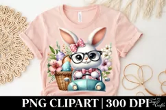 Easter Bunny Egg Flower, Clipart |T-shirt, Mug PNG Product Image 4