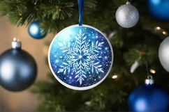 Round Christmas Ornament Sublimation|Clipart Product Image 1