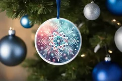 Round Christmas Ornament Sublimation|Clipart Product Image 1