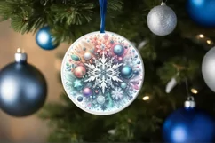 Round Christmas Ornament Sublimation|Clipart Product Image 3