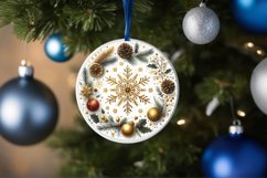 Round Christmas Ornament Sublimation|Clipart Product Image 3