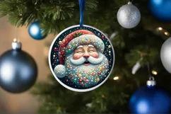 Christmas Round Cute Ornament Sublimation Product Image 4