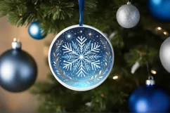 Round Christmas Ornament Sublimation|Clipart Product Image 3