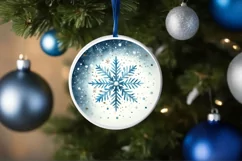 Round Christmas Ornament Sublimation|Clipart Product Image 3