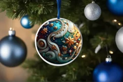 3d Christmas Round Cute Ornament Sublimation Product Image 4