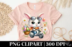 Easter Bunny Egg Flower, Clipart |T-shirt, Mug PNG Product Image 4