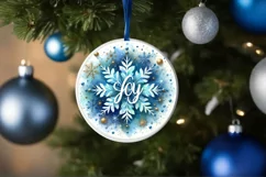 Round Christmas Ornament Sublimation|Clipart Product Image 1