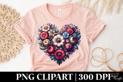 Valentines Floral Heart , Clipart |T-shirt, Mug, Tumbler Product Image 5