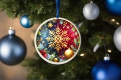 Round Christmas Ornament Sublimation|Clipart Product Image 3