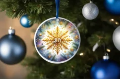 Round Christmas Ornament Sublimation|Clipart Product Image 1