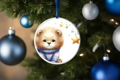 Cute Winter Lion Clipart Sublimation PNG Product Image 1