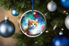 Christmas Cat Ornament Sublimation PNG Product Image 4