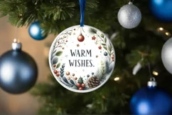 Snowflake Warm Wishes Sublimation PNG Product Image 4