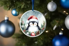 Winter Penguin Ornament Sublimation PNG Product Image 4