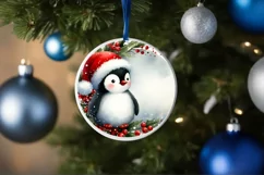 Winter Penguin Ornament Sublimation PNG Product Image 1
