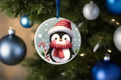 Winter Penguin Ornament Sublimation PNG Product Image 4