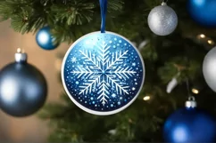 Round Christmas Ornament Sublimation|Clipart Product Image 1