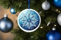 Round Christmas Ornament Sublimation|Clipart Product Image 3