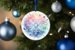 Round Christmas Ornament Sublimation|Clipart Product Image 3