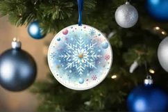 Round Christmas Ornament Sublimation|Clipart Product Image 3