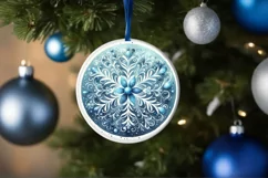 Round Christmas Ornament Sublimation|Clipart Product Image 1