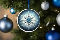 Round Christmas Ornament Sublimation|Clipart Product Image 1