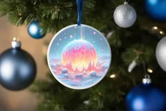 Pastel Christmas Candy Scene Sublimation PNG Product Image 4