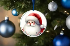 Pastel Santa Christmas Sticker Sublimation PNG Product Image 4