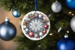 Round Christmas Ornament Sublimation|Clipart Product Image 3