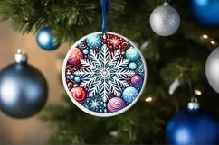 Round Christmas Ornament Sublimation|Clipart Product Image 1