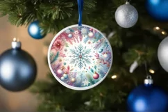 Round Christmas Ornament Sublimation|Clipart Product Image 3