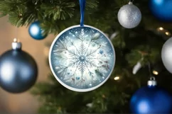 Round Christmas Ornament Sublimation|Clipart Product Image 3