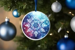 Round Christmas Ornament Sublimation|Clipart Product Image 3