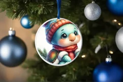 Baby Turtle Winter Clipart Sublimation PNG Product Image 4