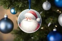 Santa Christmas Ornament PNG Product Image 4