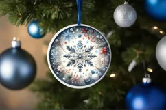 Round Christmas Ornament Sublimation|Clipart Product Image 3