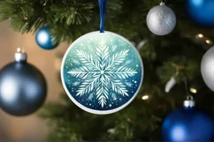 Round Christmas Ornament Sublimation|Clipart Product Image 1