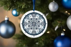 Round Christmas Ornament Sublimation|Clipart Product Image 1